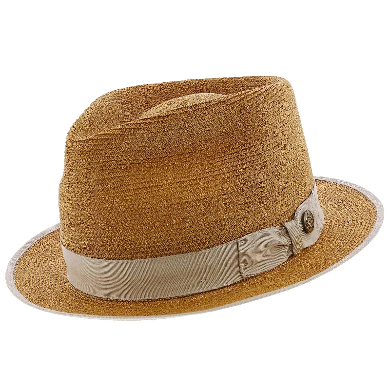 Lightweight wool felt hat for summer wear -Inwood - Stetson Hemp Fedora Hat - TSINWDB