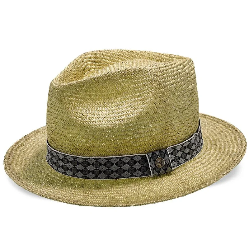 Durable wool felt hat for outdoor durability -Midnight Luxe - Walrus Hats Sisal Straw Fedora Hat w/ Band