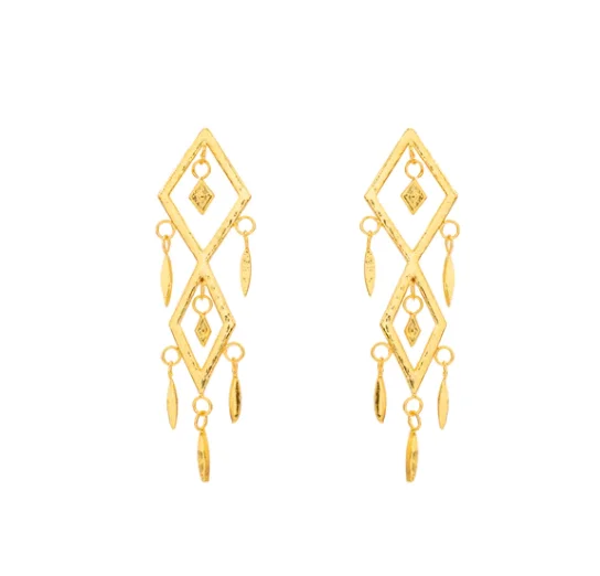 Drop Earrings with Filigree Work -Gypsy Earrings