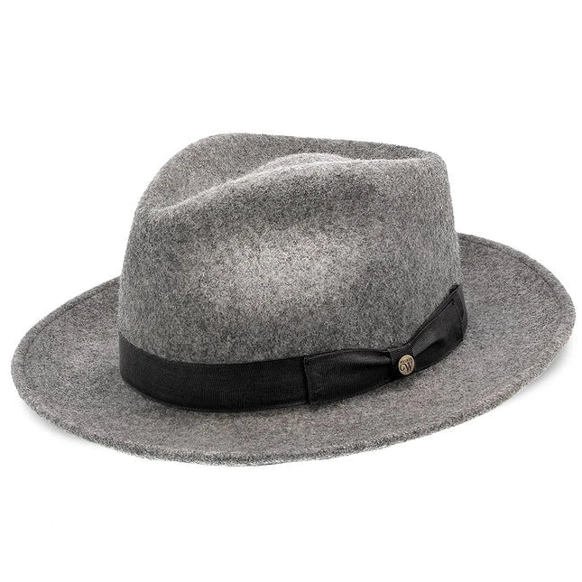 Elegant felt hat with classic shape design -Freemont - Walrus Hats Wool Fedora Hat