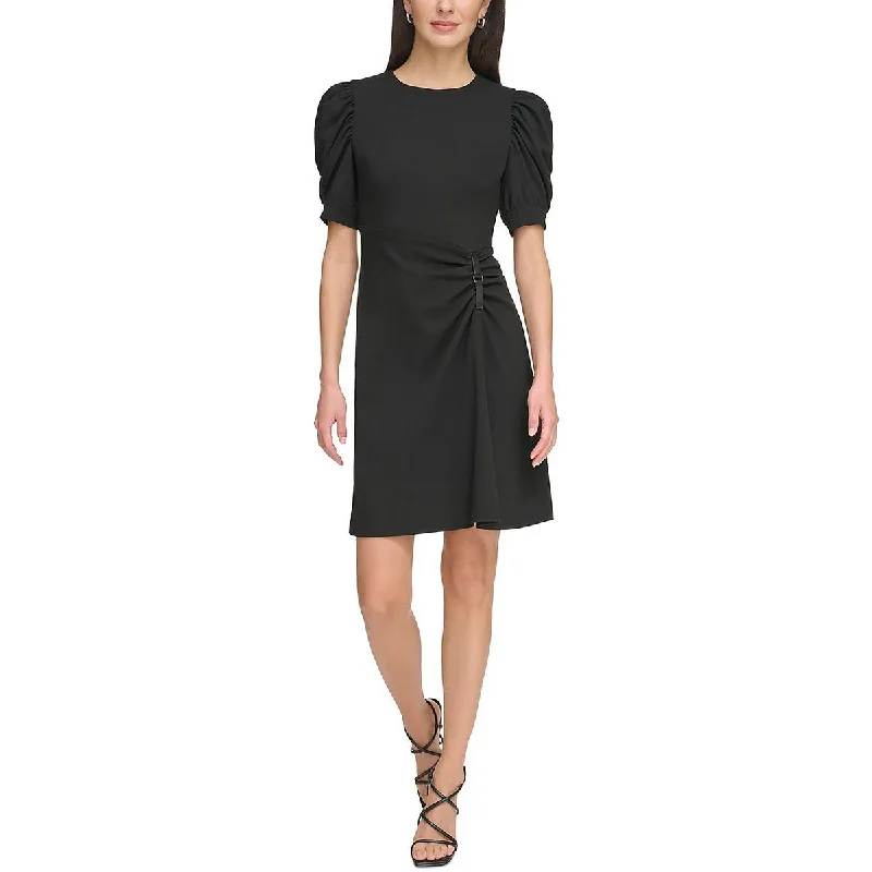 Rhinestone Dresses for Bling -DKNY Womens   Ruched Mini Sheath Dress