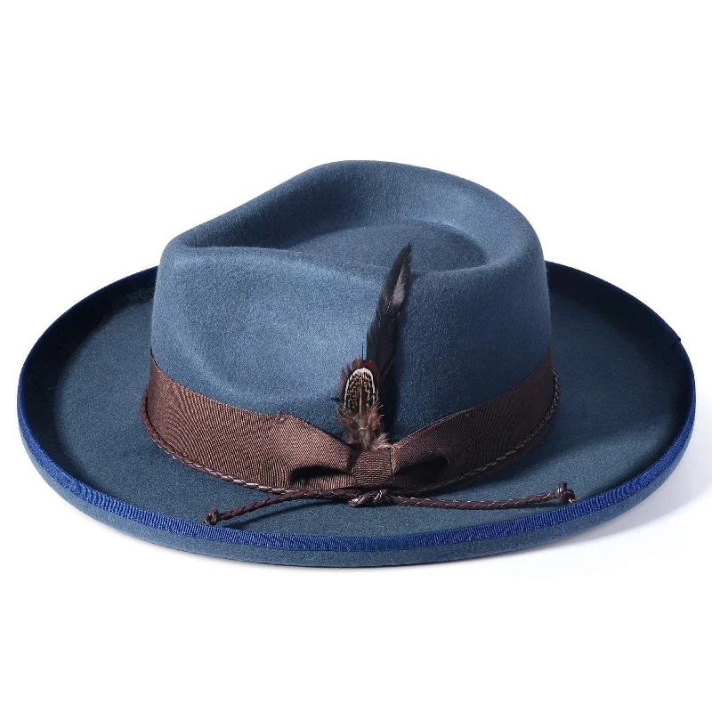 Vintage wool felt hat for nostalgic style -Chic Nomad Fedora Felt Hat