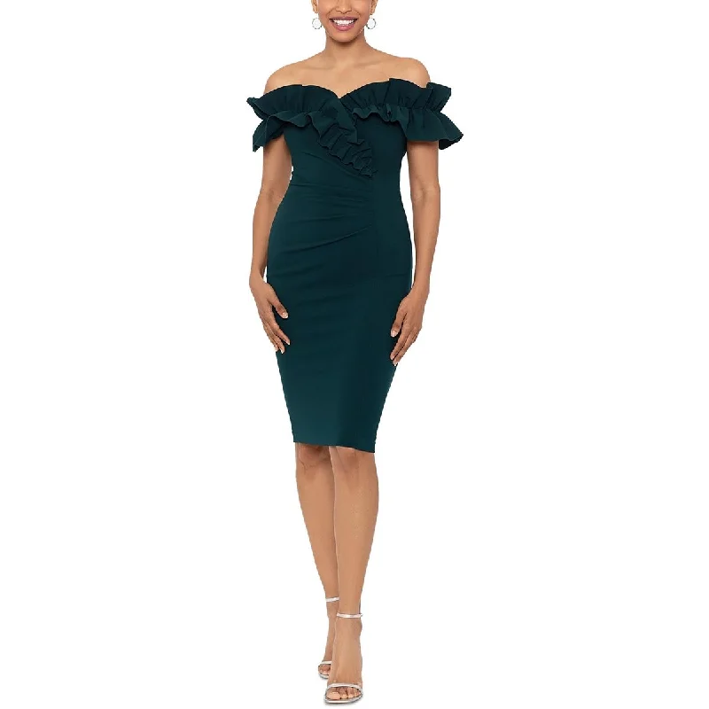 Tie-up Dresses for Decorative -Xscape Womens Off-The-Shoulder Knee-Length Cocktail And Party Dress