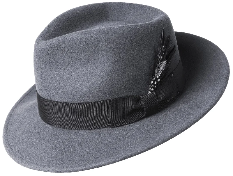 Breathable felt hat with light wool weave -Bailey Crushable Fedora Hat