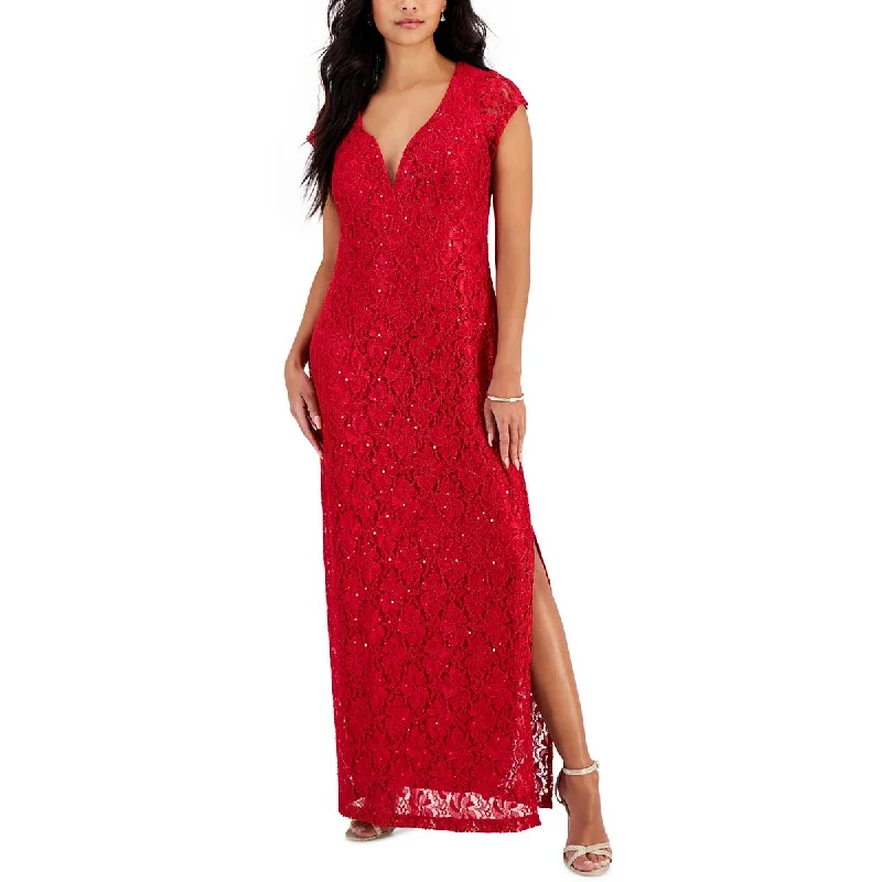 Graduation Dresses for Milestone -Connected Apparel Womens Petites Lace Long Evening Dress