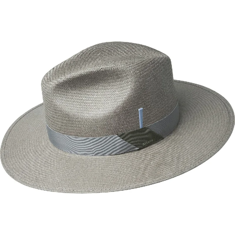 Durable felt hat with reinforced brim strength -Magness - Bailey Shantung Straw Fedora Hat