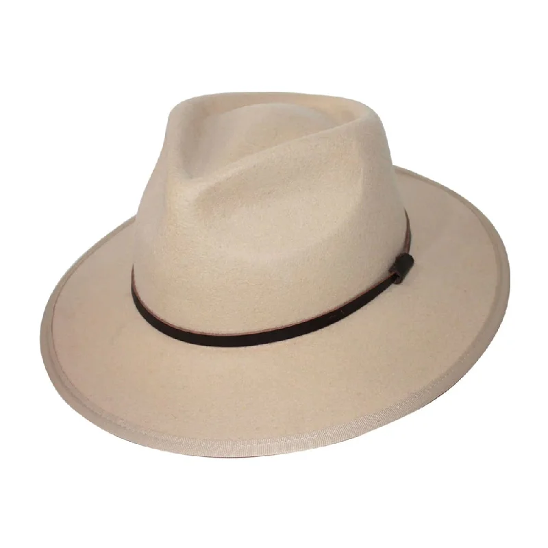 Affordable felt hat for stylish budget wear -Benadict Fedora Hat - Beige