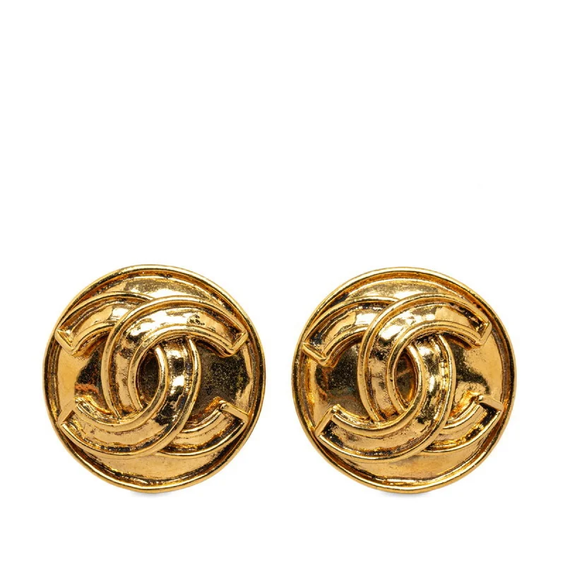 Drop Earrings for Everyday Glamour -Chanel   Plating Clip Earrings (Pre-Owned)