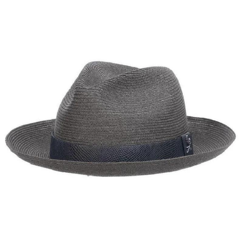 Handcrafted wool felt hat for unique beauty -Avant Garde - Santana Natural Hemp Braid Straw Fedora Hat