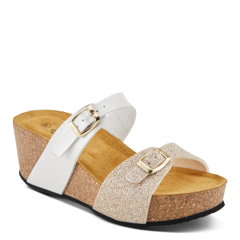 Casual sandals for women with cork footbed and crisscross strap design for style-SPRING STEP BYNUM SANDALS