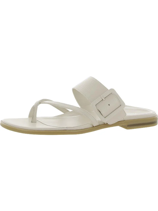 Outdoor sandals for men with durable rubber sole and adjustable straps-Julep Womens Leather Thong Slide Sandals