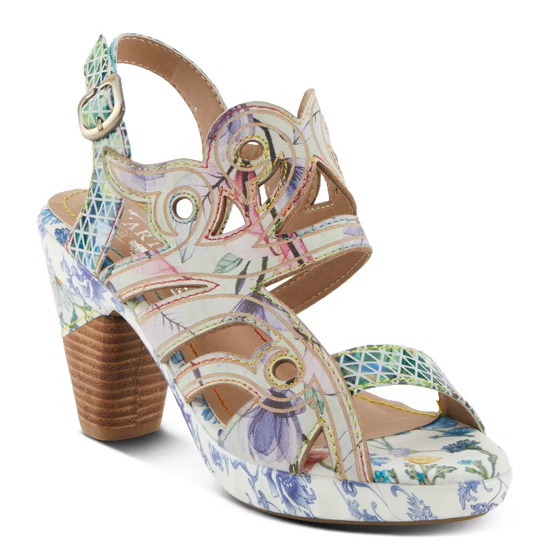 Stylish sandals for women with unique buckle details and flat design-L'ARTISTE SWIRLNTWIRL SANDALS