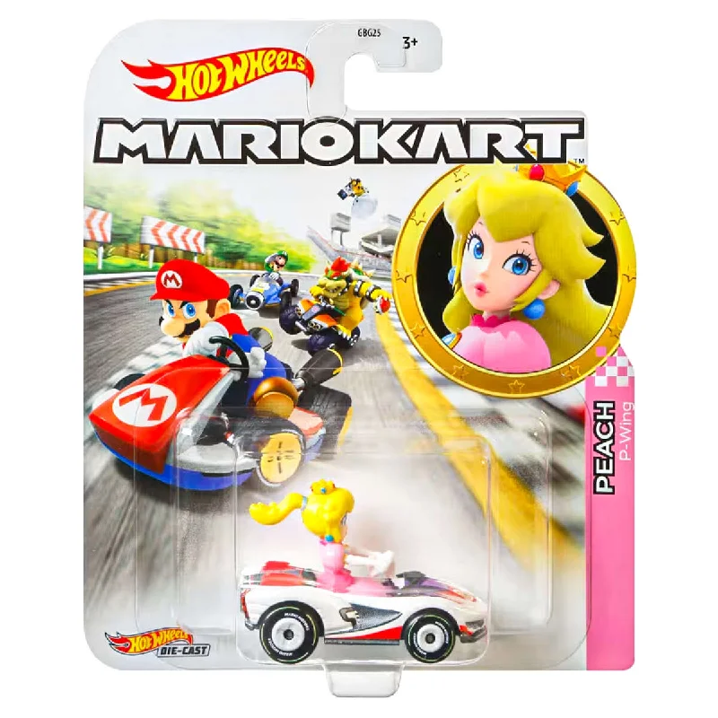 Comfortable sandals for women with extra padding and wide fit options-Hot Wheels Mario Kart Peach P-Wing Vehicle