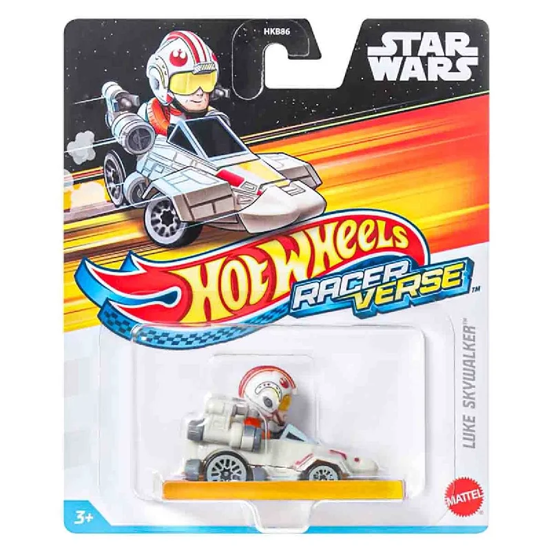 High-heeled sandals for women with thin straps and metallic shine for evening wear-Hot Wheels Racer Verse: Star Wars Luke Skywalker Vehicle