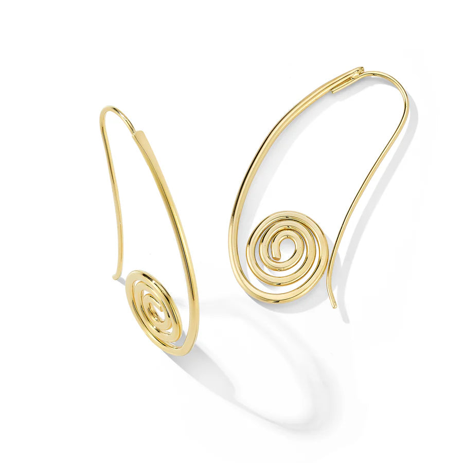 Hoop earrings with satin finishes for a smooth and elegant appearance-Koru Large Earrings