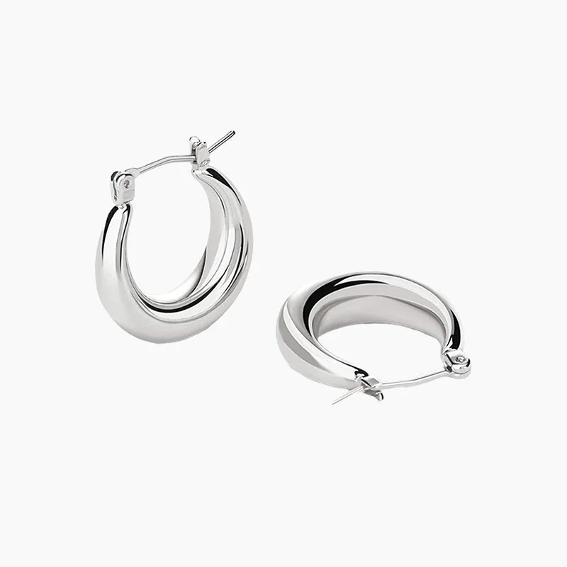 Best hoop earrings with smooth ceramic finishes for a polished, clean style-Thick Hoop Earrings For Women