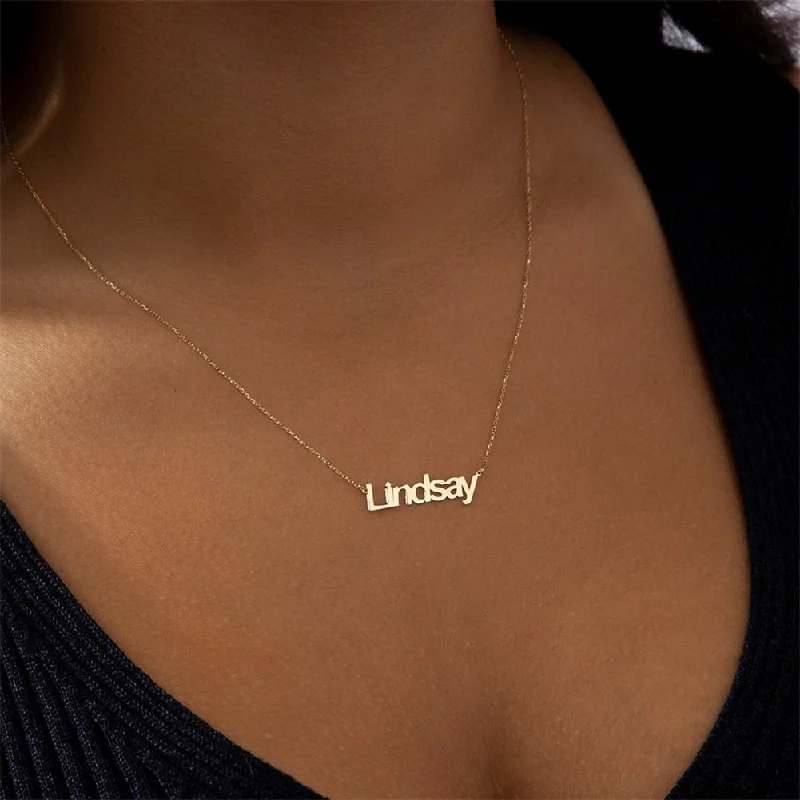 Layered necklaces and pendants for a trendy and fashionable stacked look-Customized Name Necklace Personalized Name Plate Necklace Stainless Steel Jewelry Chain For Valentine's Day