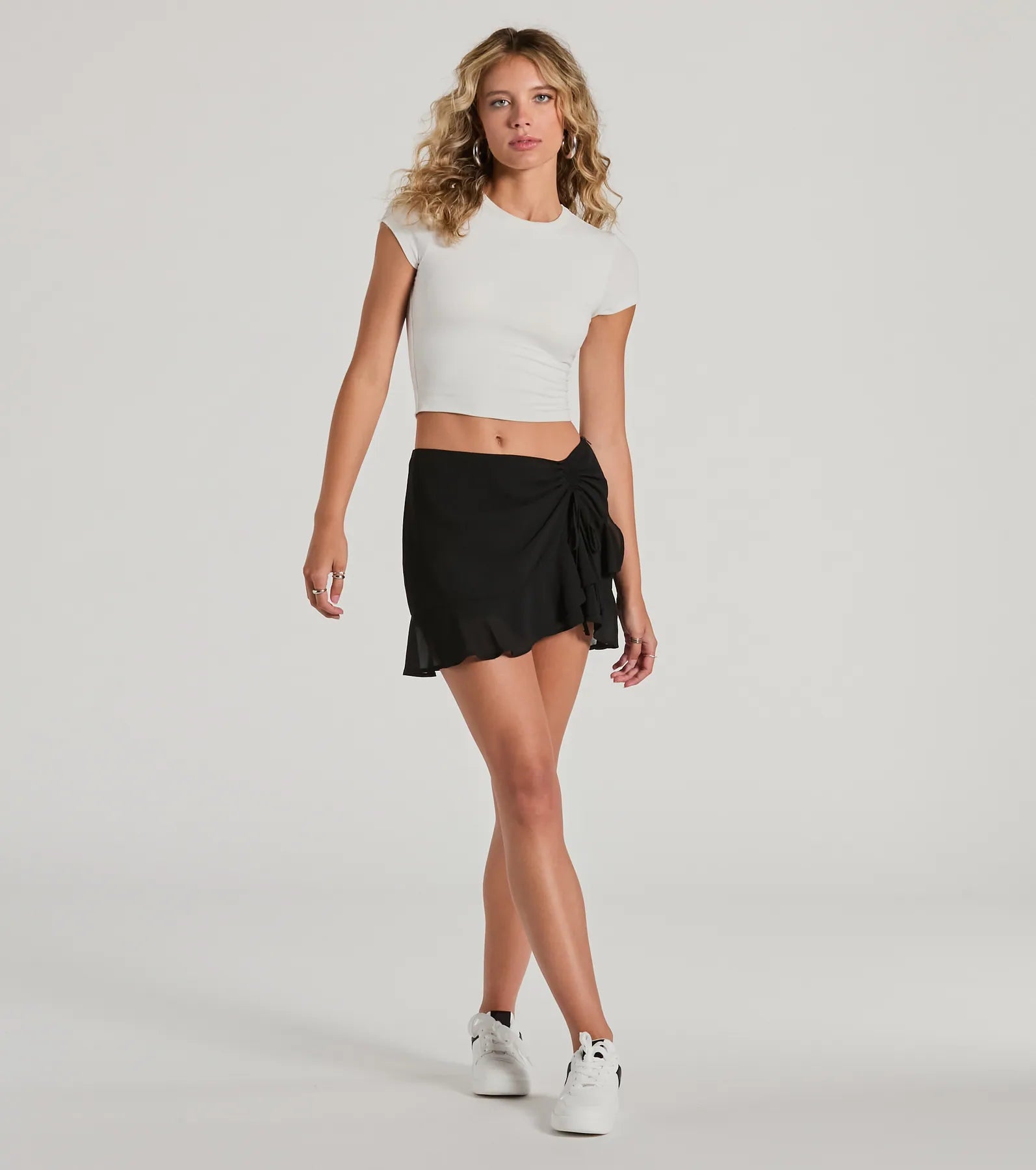 Elegant necklaces and pendants with diamond accents for added sparkle-Exceptional Vibes Mid-Rise Ruffle Chiffon Skort