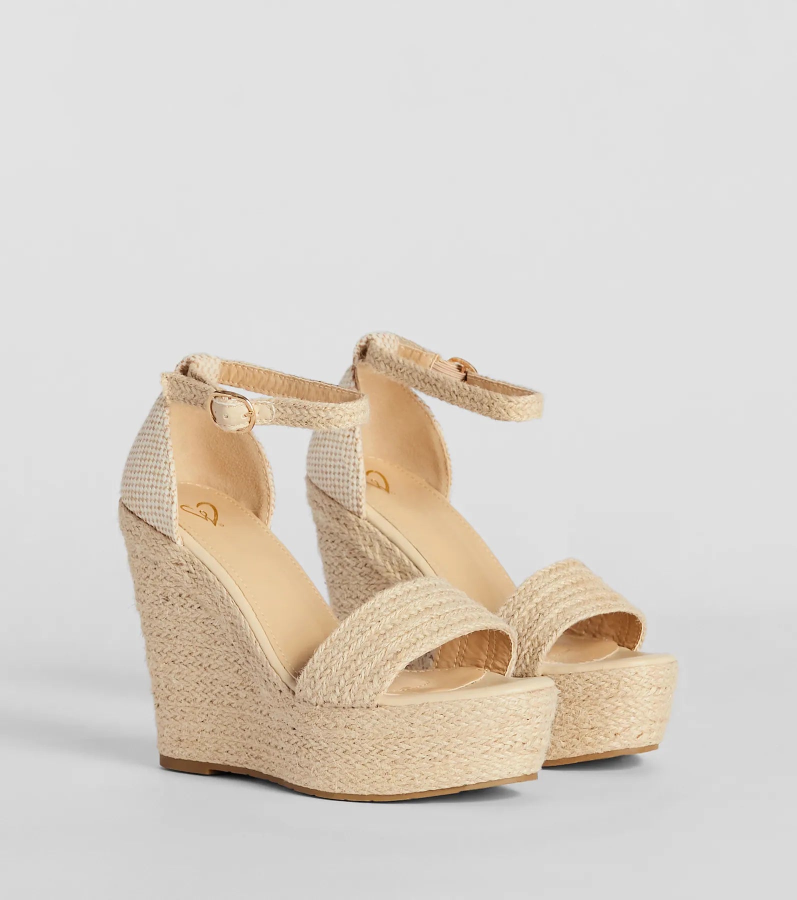 Comfortable sandals for women with soft cork footbed and rubber outsole-Summer Mode Espadrille Platform Wedge Heels