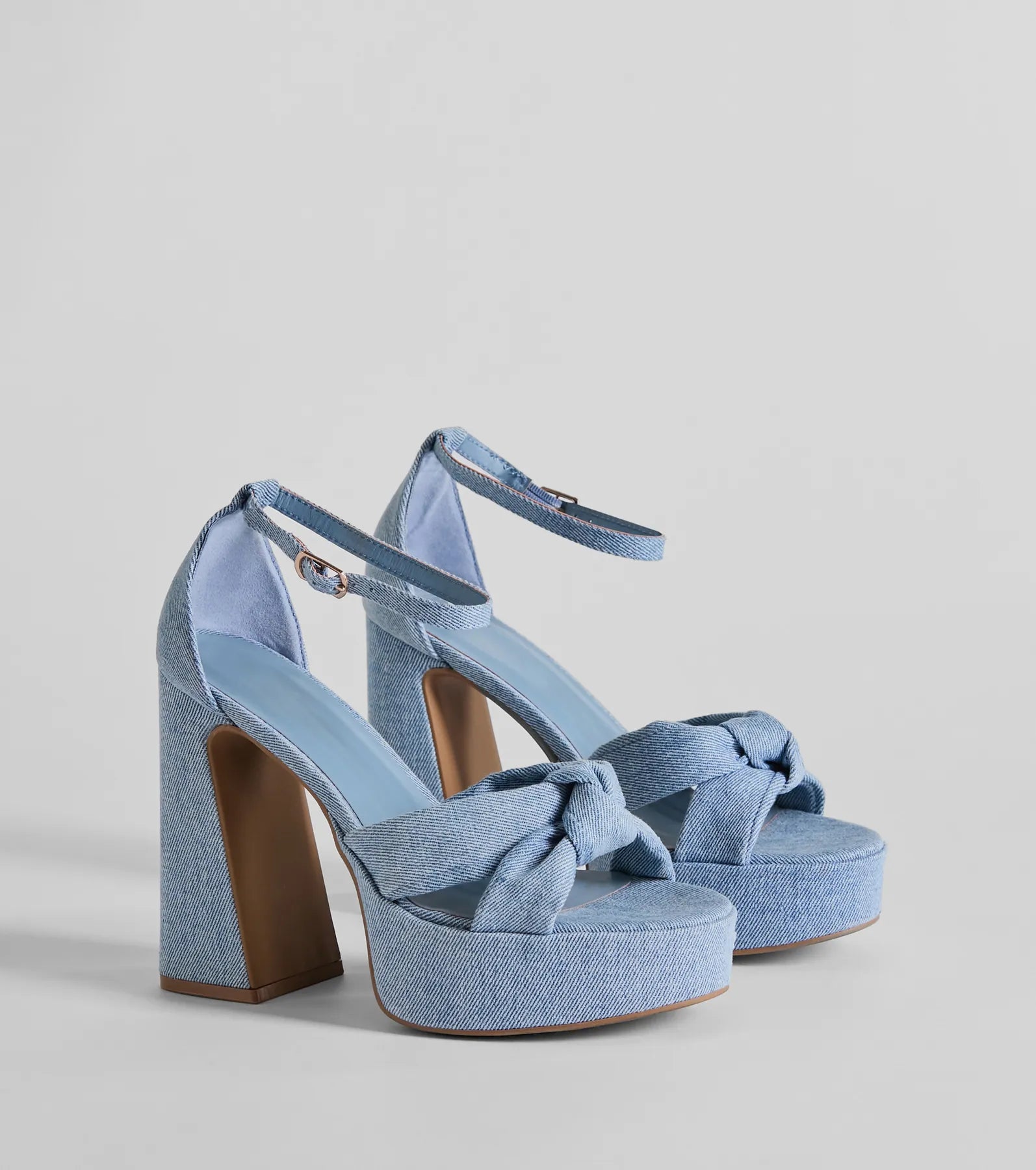 Comfortable sandals for women with contoured footbed and easy-to-adjust straps-Sunset Drinks Platform Block Heels